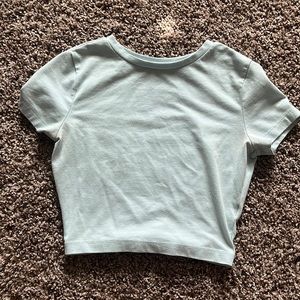Cute light blue crop top.